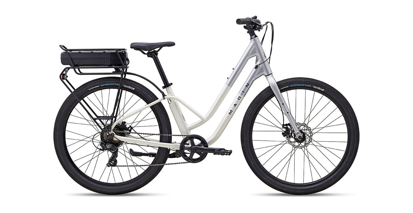 Marin Stinson E Step-Thru White Silver Small